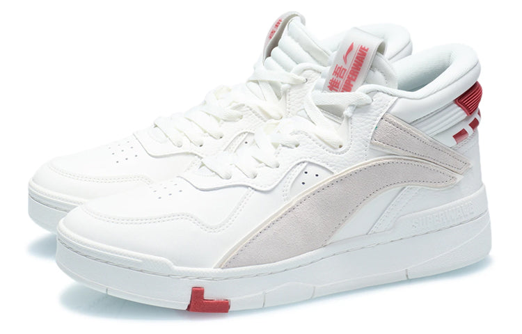 Li-Ning Superwave Mid 'White Red' AGCR233-1