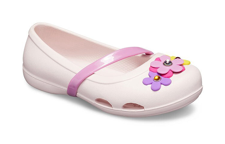 (PS) Crocs Lina Charm Flat Flowers Pale Pink Sandals 205529-6PI