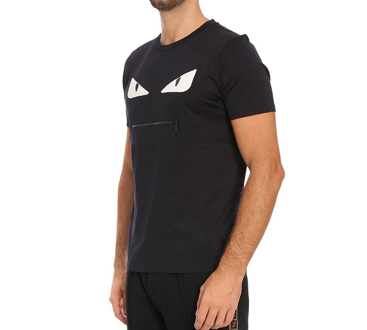 Men's FENDI Small Eye Short Sleeve Navy Blue FY0910-A3LJ-F0QG0
