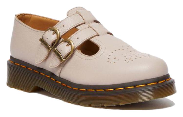 (WMNS) Dr. Martens 8065 Virginia Leather Mary Jane 'Vintage Taupe' 30692348