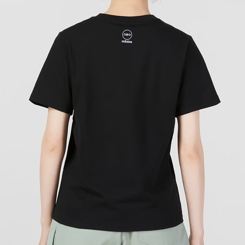 (WMNS) adidas NEO OFF DUTY Vibe Collective T-Shirts 'Black' IA6716