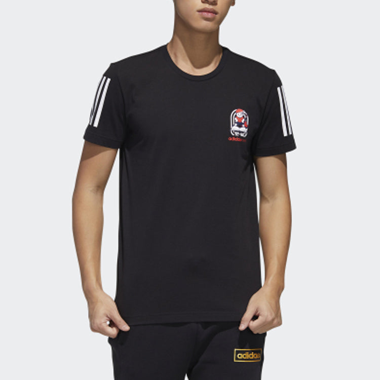 adidas neo M Gk Tee1 Round Neck Black GK1496