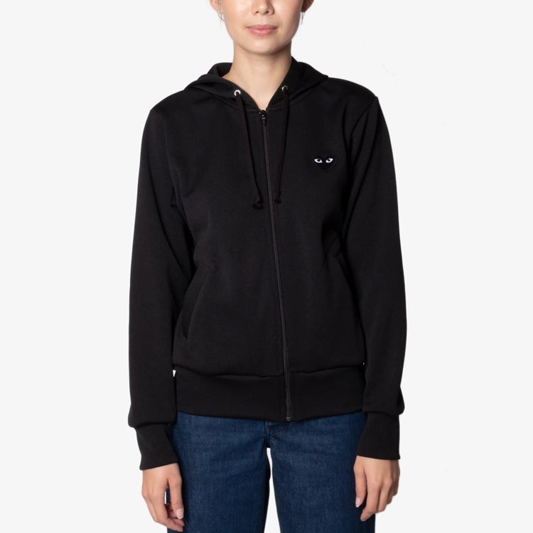 (WMNS) COMME des GARCONS PLAY Big Heart Zip Hooded Jacket 'Black' AZ-T253-051-1