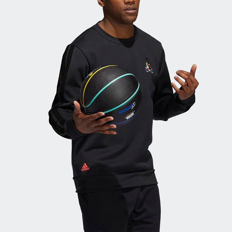 Men's adidas Hdn Scooter Cr James Harden Contrasting Colors Stripe Embroidered Basketball Sports Black H43781