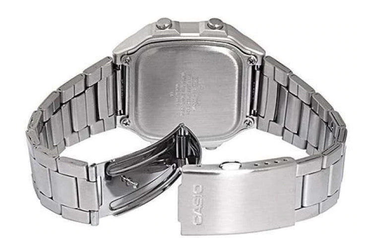 CASIO Youth Series Standard Stainless Steel Sliver Quartz Waterproof Mens Silver Digital AE-1200WHD-1AV