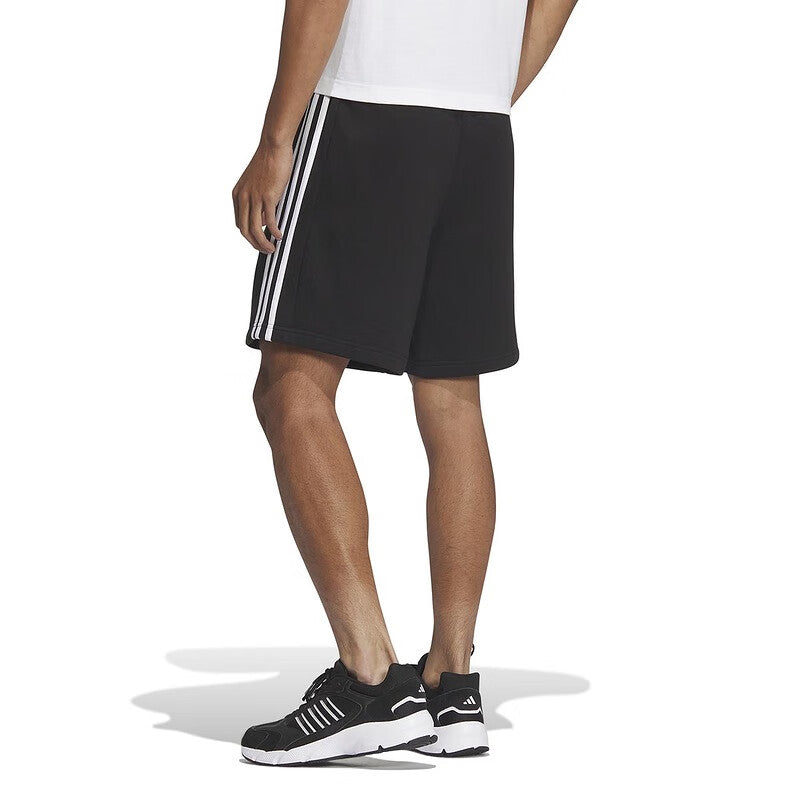adidas 3-Stripe Fitness Training Shorts Asia Sizing 'Black White' JI7008