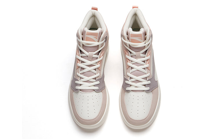 (WMNS) ANTA Skateboarding Series Sneakers High 'Pink White' 122138071-3