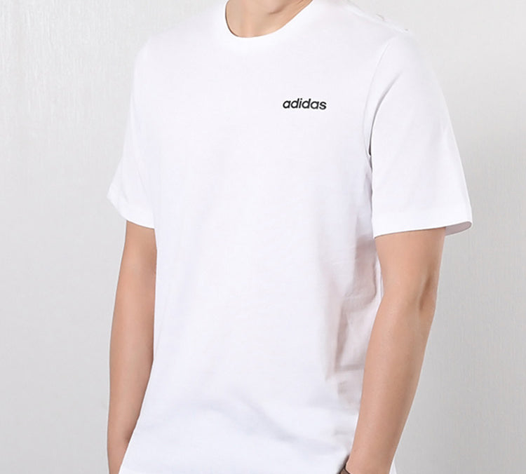 adidas E Pln Tee Round Neck Casual Sports Short Sleeve White DQ3089