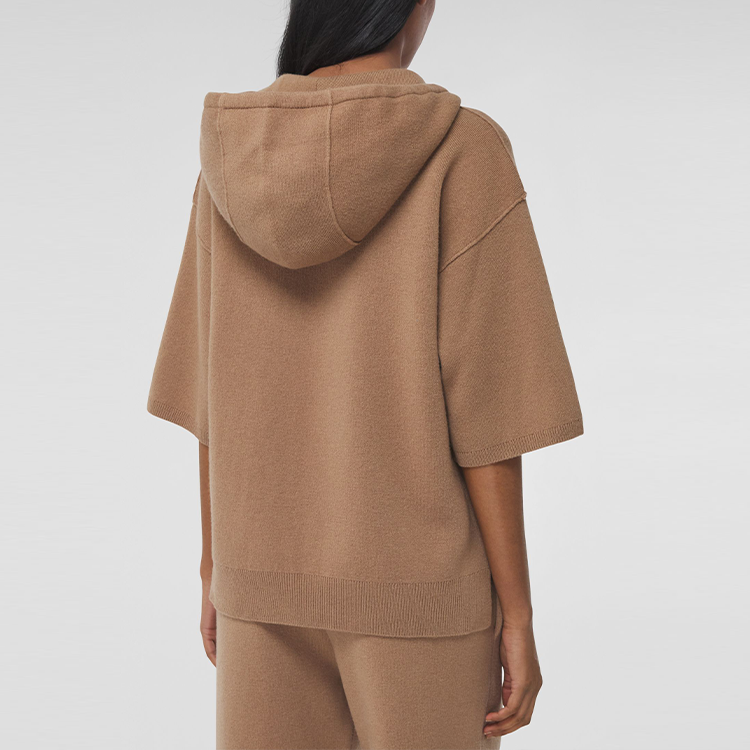 (WMNS) Burberry SS21 Logo Printing Hoodie Camel 80396561