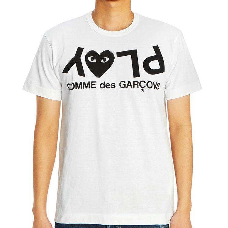 COMME des GARCONS PLAY Inverted Text T-Shirt 'White' AZ-T068-051-1