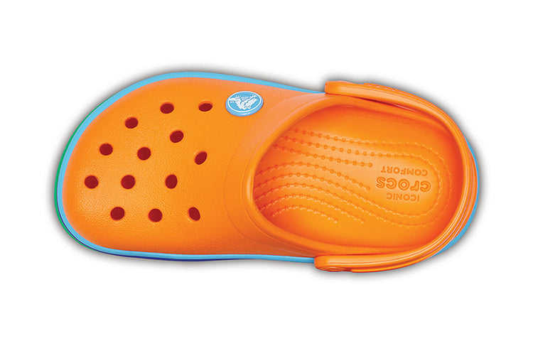 (GS) Crocs Crocband Rainbow Band Clogs 'Orange Blue' 205205-80O