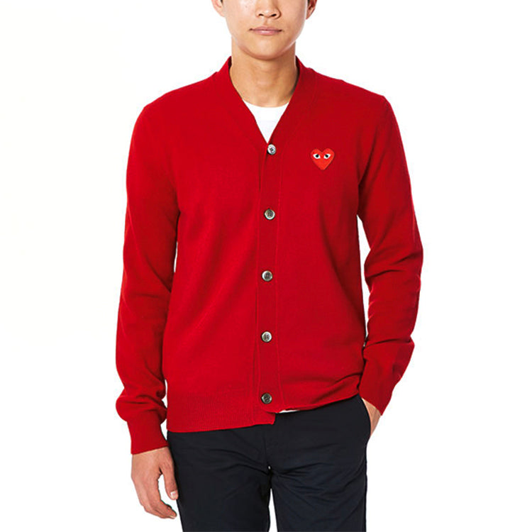 COMME des GARCONS PLAY Cardigan Red Emblem 'Red' AZ-N008-051-5