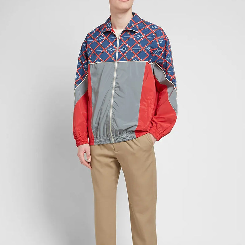 Gucci Retro Mosaic Printed Reflective Sports Jacket For Men Multi-color 587377-XJBTH-4437