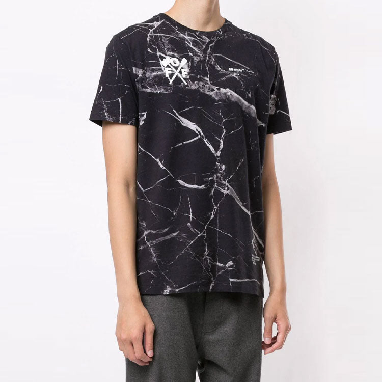 Off-White Arrows Large Printing Short Sleeve Ordinary Version Black OMAA027T19A940879901