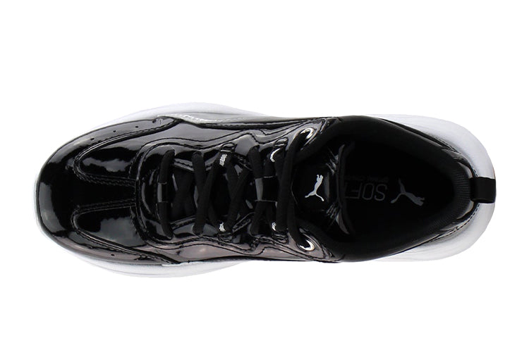 (GS) PUMA Cilia Patent Low Top Running Shoes Black 371629-02