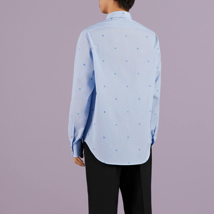 Gucci Striped Cotton Poplin Shirt 'Light Blue White' 703396-ZAHJ0-4514