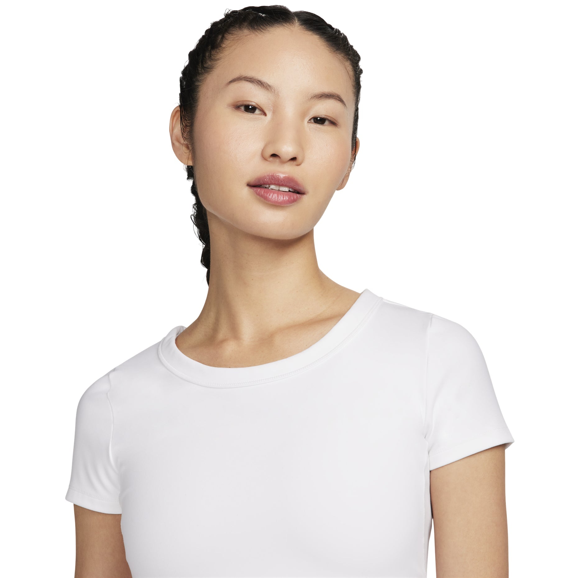 (WMNS) Nike One Fitted Dri-FIT Cropped T-Shirt Asia Sizing 'White' FN2805-100
