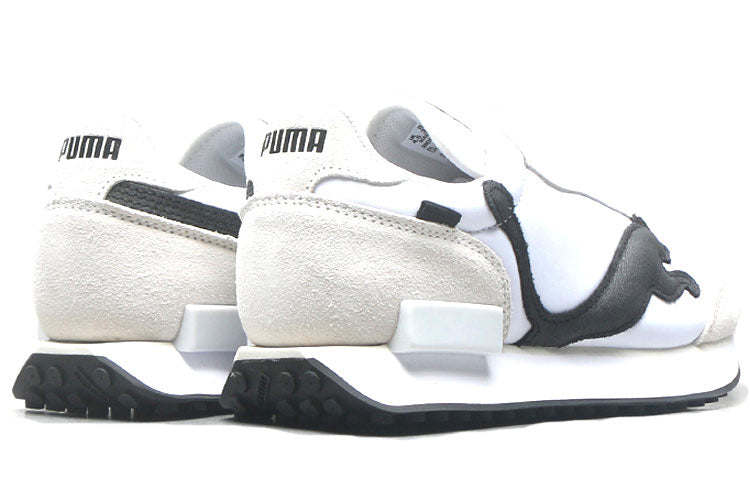 PUMA Unisex Future Rider Risk Alert Running Shoes White/Black 380864-01