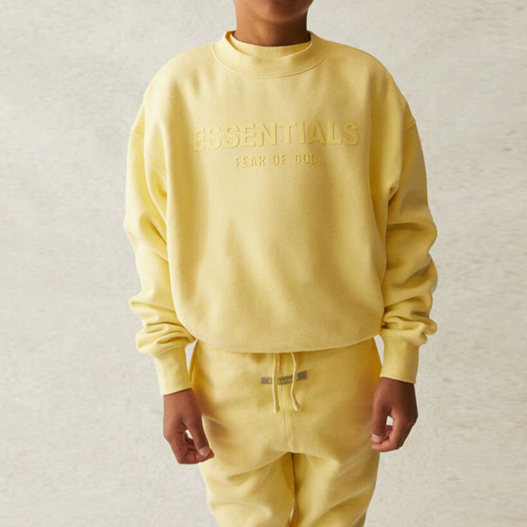 (GS) Fear of God Essentials SS21 Pull-Over Crewneck Yellow/Lemonade FOG-SS21-519