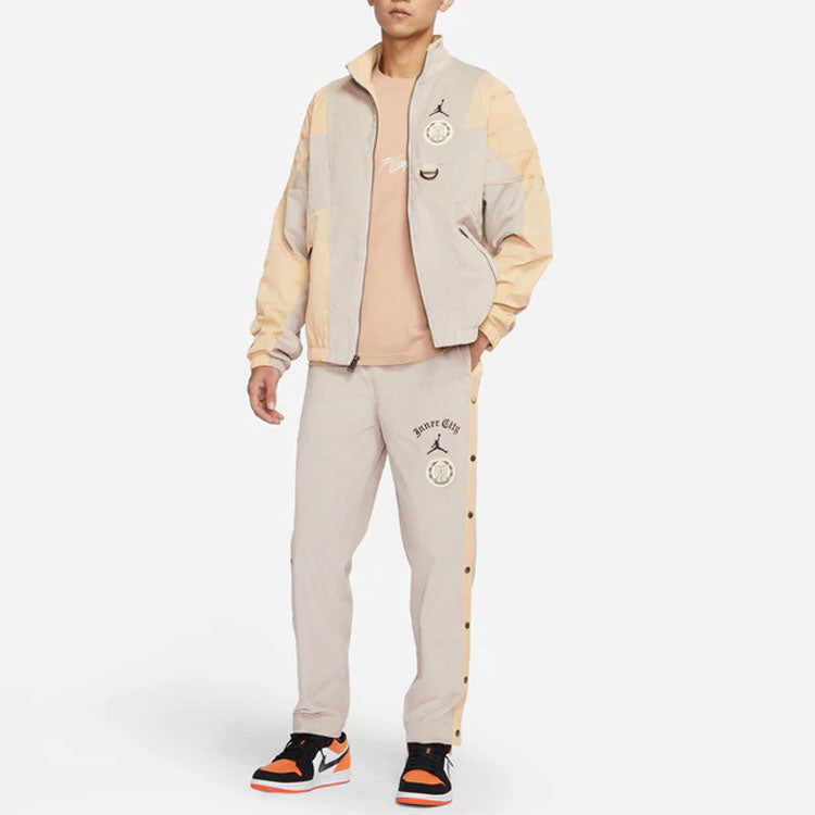 Air Jordan x HTG Crossover Contrast Color Stitching Logo Stand Collar Jacket Asia Edition DJ7976-236