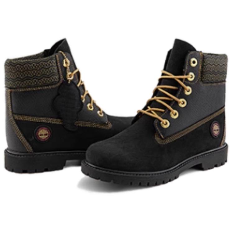 (WMNS) Timberland Lunar New Year 6 Inch Lace Up Boots 'Black Nubuck' A62TM