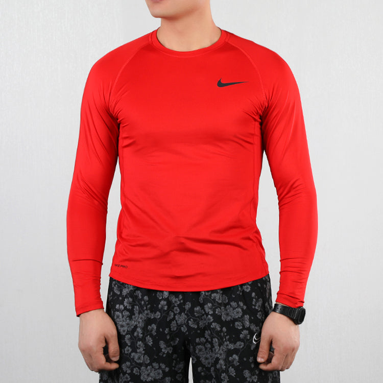 Nike Pro Slim Fit Version Long Sleeves Training Tops Red BV5595-657
