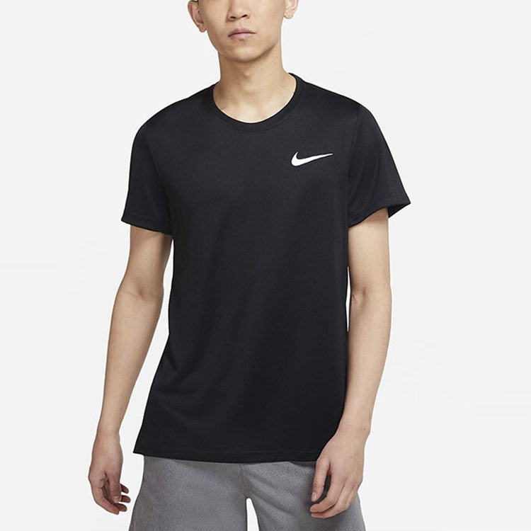 Nike Df Superset Top Ss Athleisure Casual Sports Running Round Neck Short Sleeve Black CZ1220-010