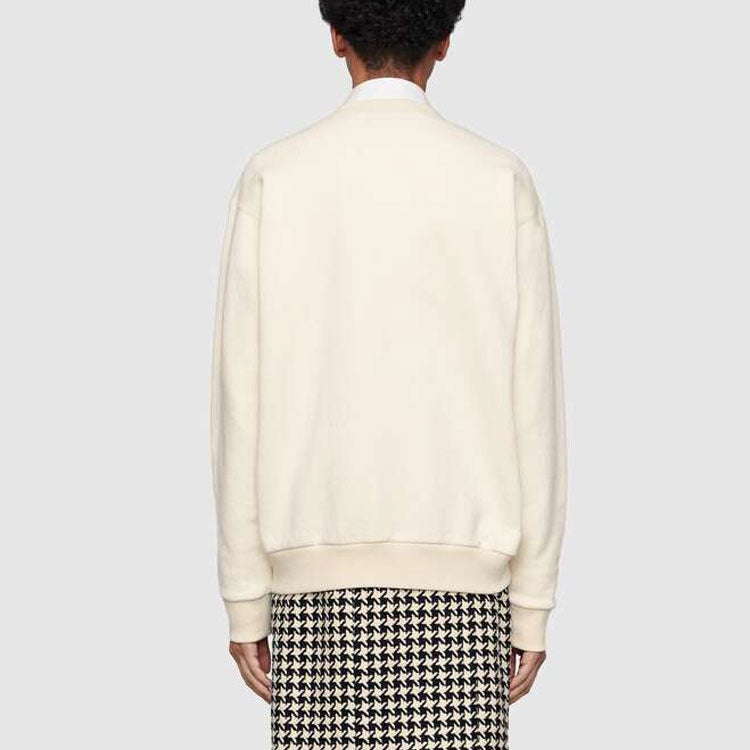 (WMNS) Gucci Lamb Patch Oversized Sweatshirt 'Beige' 469250-XJBUE-9230