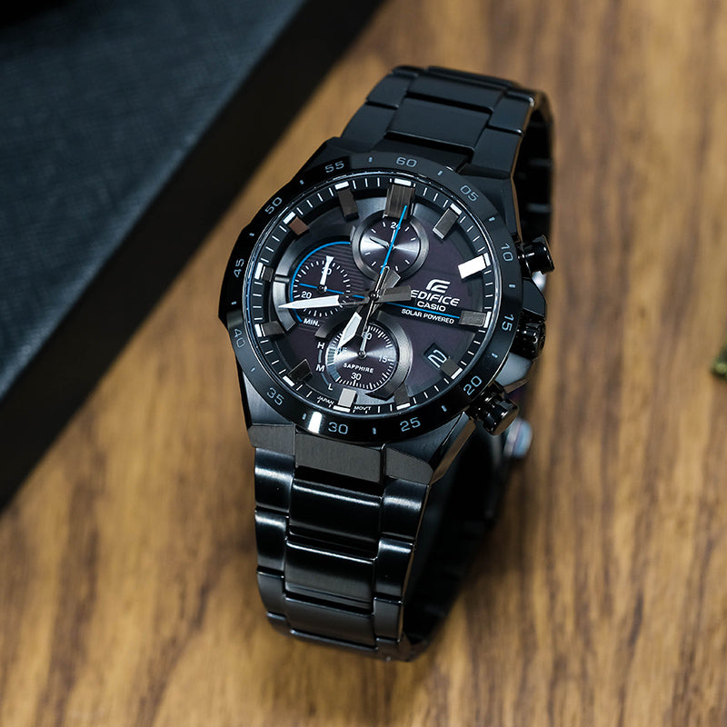 Casio Edifice Classic Solar Powered Analog Watch 'Black Sapphire Crystal' EFB-690SBC-1BVUPR