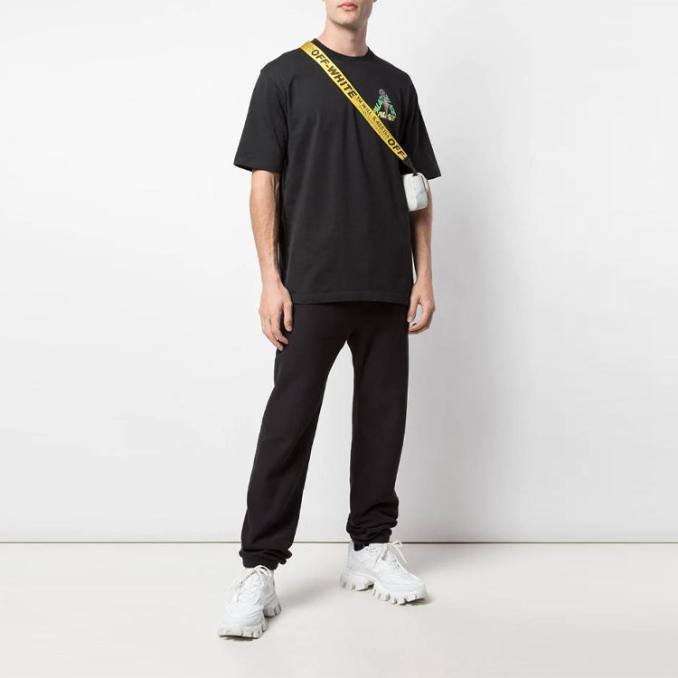 PALACE Rolls P3 Back Logo Gradient Large Triangle Printing Short Sleeve Unisex Black P17TS131T
