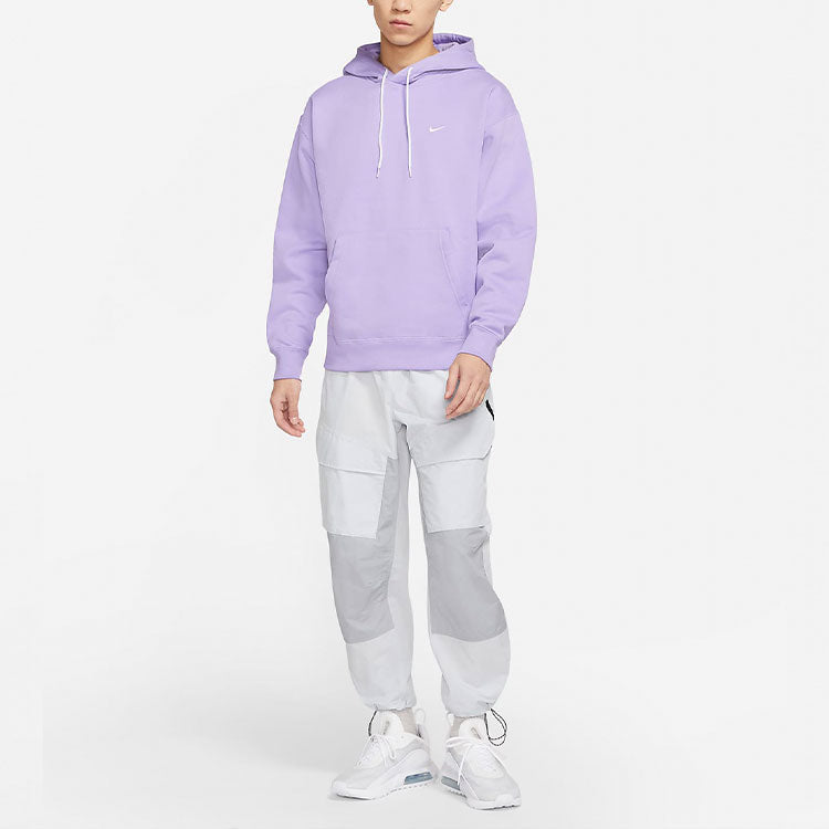 Men's Nike Logo Embroidered Solid Color Fleece Lined Purple DA0316-563
