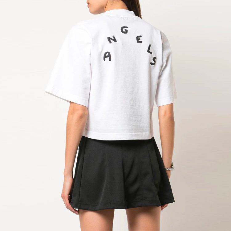 PALM ANGELS Printing Short Sleeve White PWAA020S20JER0050210