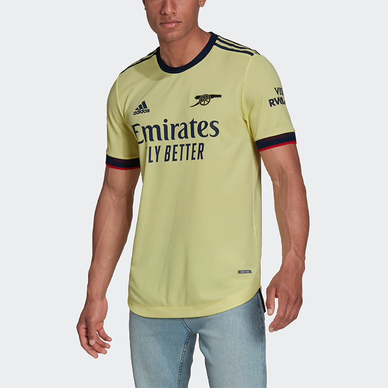 adidas 21-22Season Arsenal Guest Casual Sport Soccer Short Sleeve T-Shirt Men's Yellow GM0219