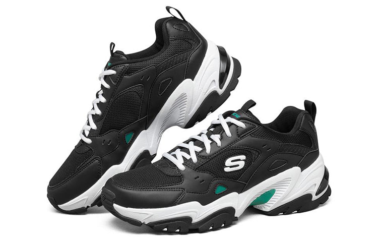 Skechers Stamina V2 Low-Top Running Shoes Black/Green/White 237163-BKGR