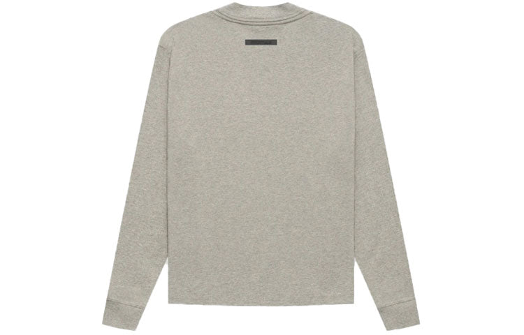Fear of God Essentials FW21 Long Sleeve Tee Dark Heather Oatmeal FOG-FW21-190
