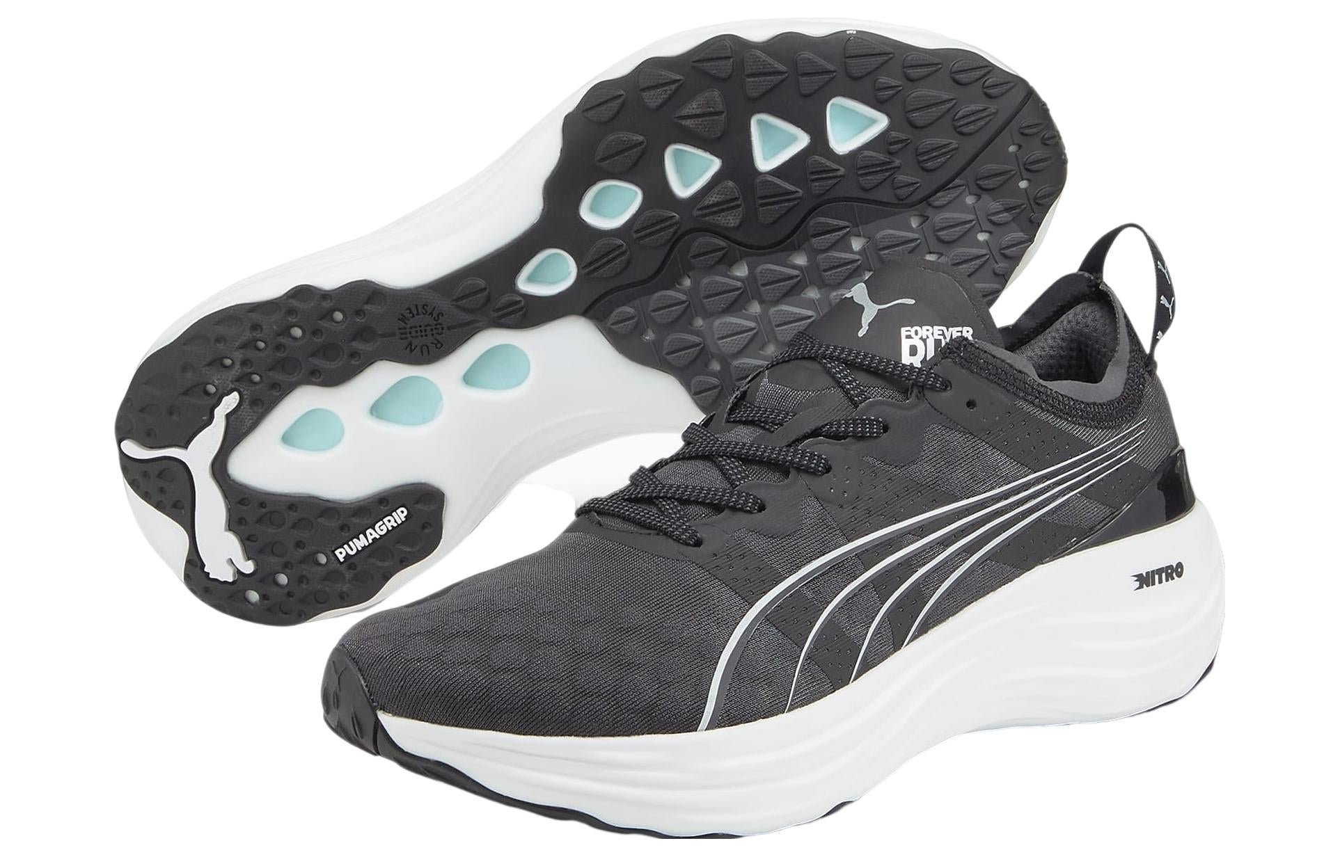PUMA ForeverRun Nitro 'Black White' 377757-01