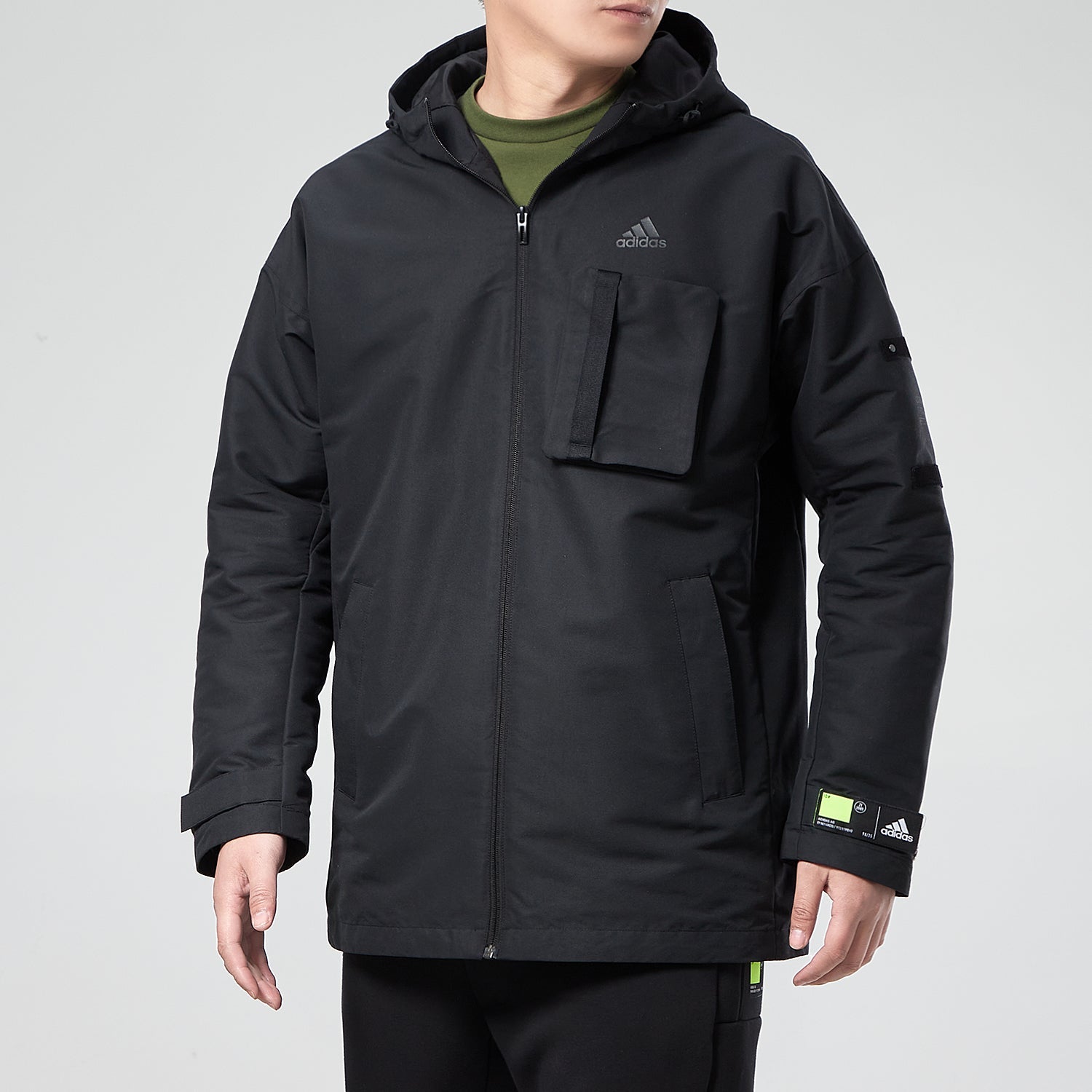 adidas Th Jkt Wv Cstm Woven Hooded Jacket Black GP0982