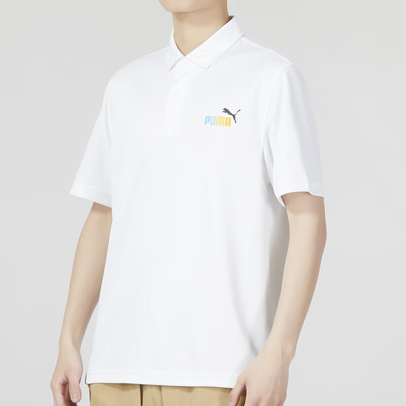 PUMA Graphic Logo Polo Shirt 'White' 678011-02