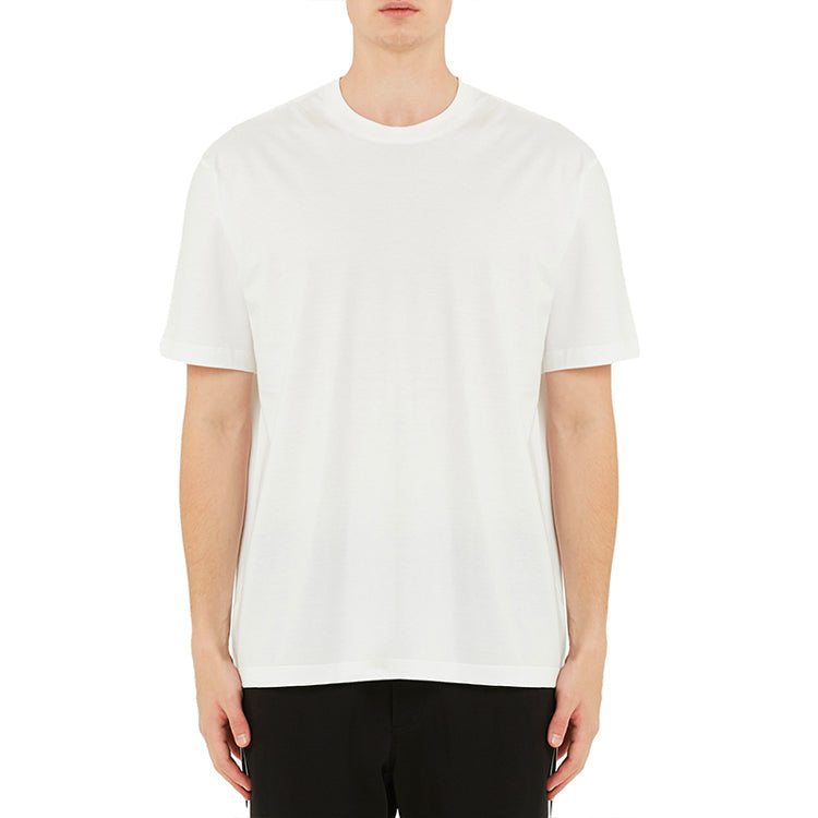 Men's Y-3 SS21 Back Stripe Loose Round Neck Short Sleeve White H16335