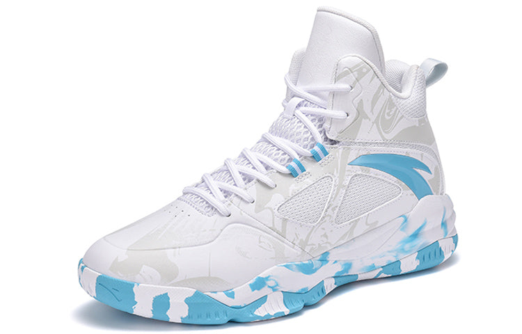 ANTA Badao Basketball High Top Shoes 'White Blue' 112141649S-3