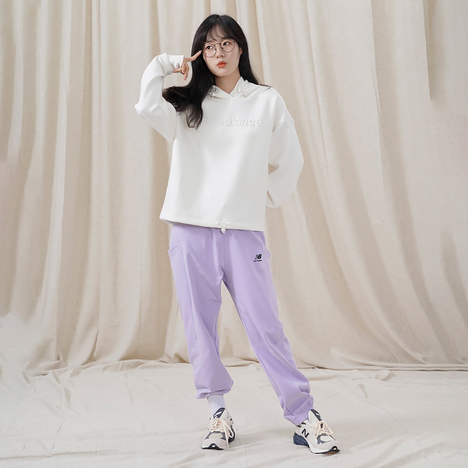 (WMNS) New Balance Casual Logo Hoodie Asia Sizing 'White' 5CC39742-IV