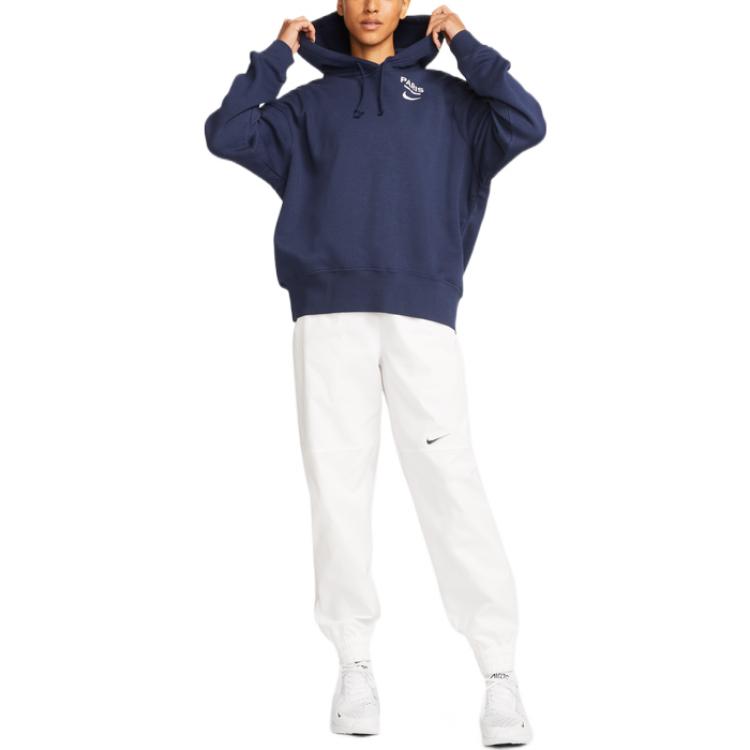 (WMNS) Nike Paris Saint Germain Fleece Hoodie 'Navy' DN1494-410