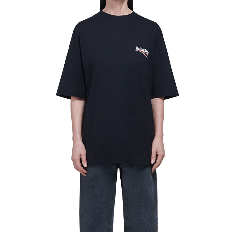 Balenciaga Political Campaign Short Sleeve Black 570791TAV441000