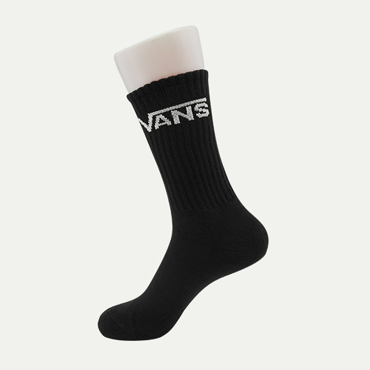 Vans Classic Crew Socks 3 Pairs 'Black White' VN000XRZBLK