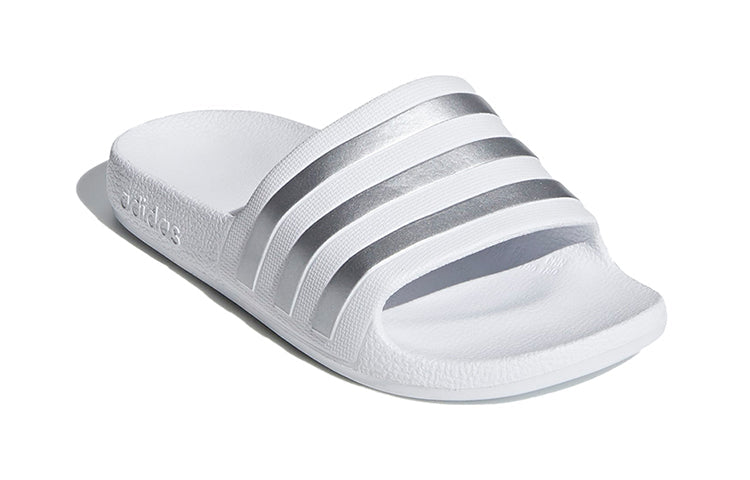 (PS) adidas Adilette Aqua Slides K 'Silver White' F35555