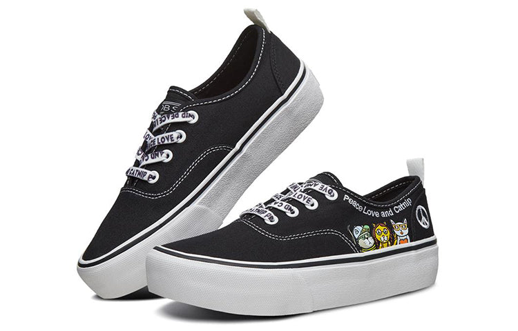 (WMNS) Skechers Marley Low-Top Sneakers Black 33280-BLK