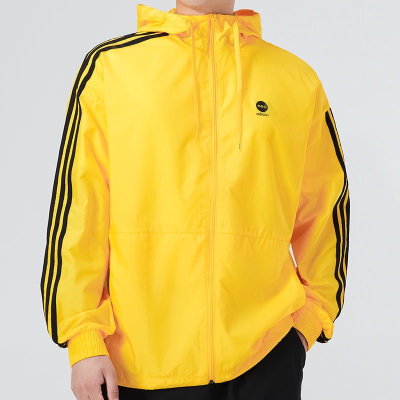 adidas Neo Essentials Windbreaker Jackets 'Yellow' HN6627