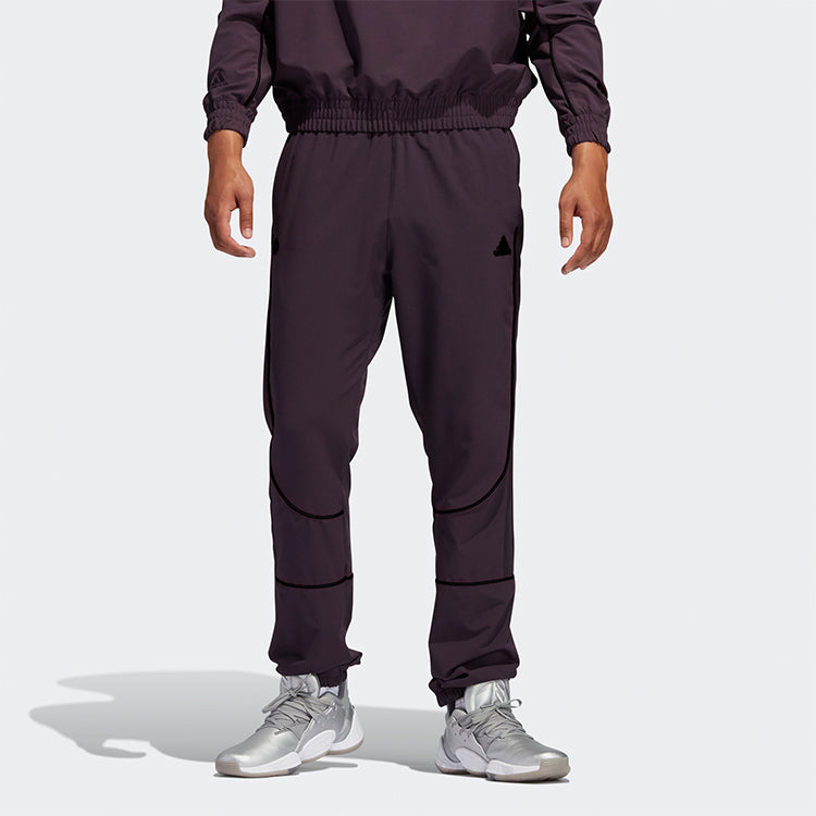 adidas Hrd Cu Pant Basketball Bundle Feet Casual Sports Pants Purple GD1596
