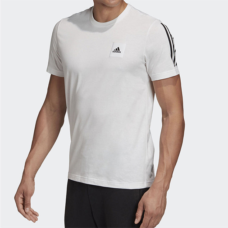adidas Must Haves 3-Stripes Box Tee 'White' FS6656