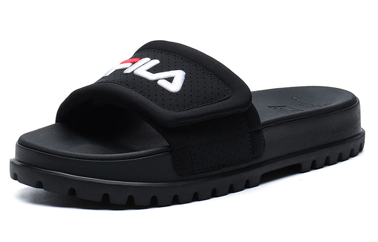 (WMNS) FILA Stylish Cozy Flat Heel Sports Slippers Black F12W124624FBK